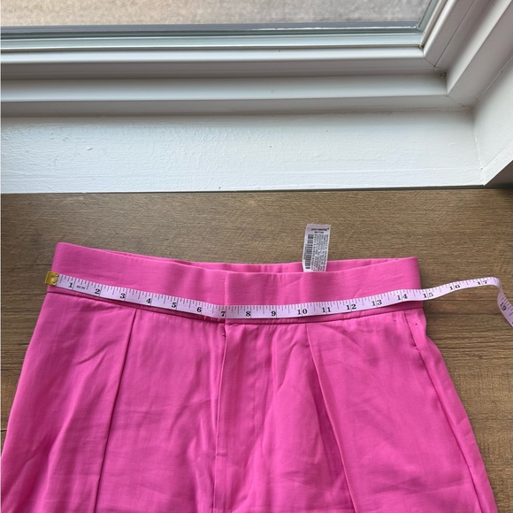 Zara Pink Wide Leg Pants High-Waisted Satin Size Medium - Picture 7 of 7